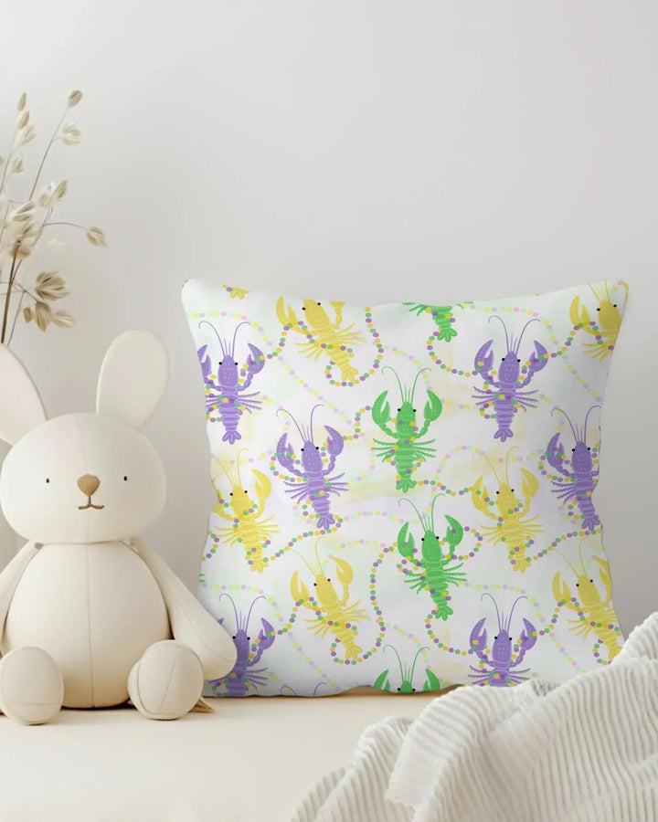 Mardi Gras Crawfish Family Matching Bamboo Pillow Case