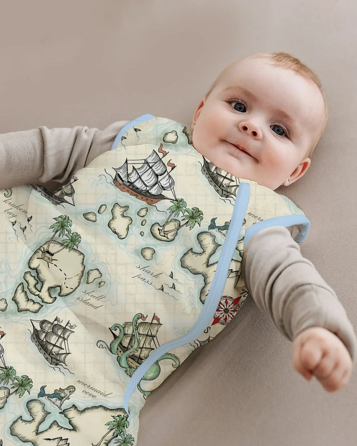 Pirate Treasure Map Quest Bamboo Sleep Bag