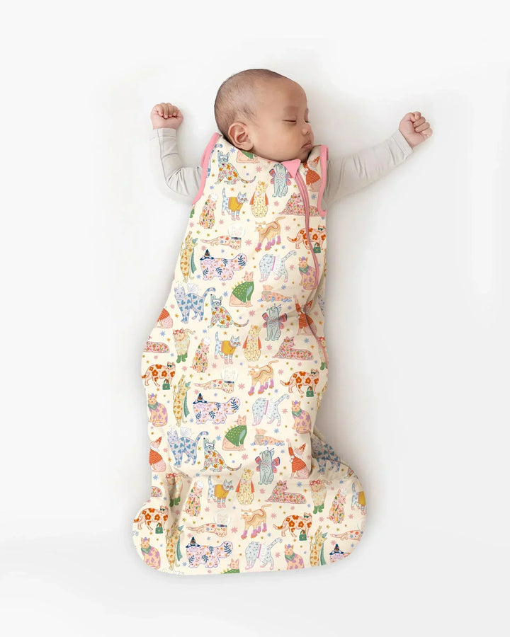 Whimsical Cat Parade Bamboo Sleep Bag