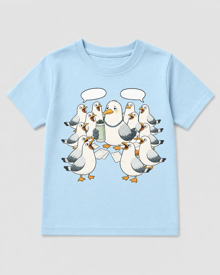 Custom Funny Seagull Bamboo Crewneck T-Shirt