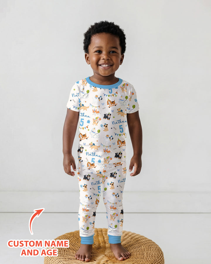 CUSTOM Template Bamboo Two Piece Short Sleeve Pyjamas Set