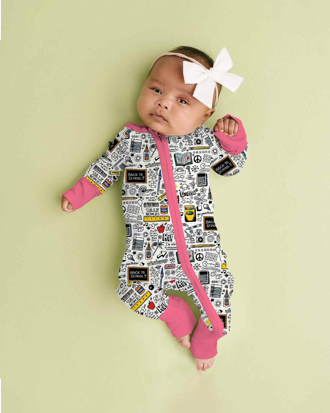 School Days Doodles Bamboo Convertible Zippy