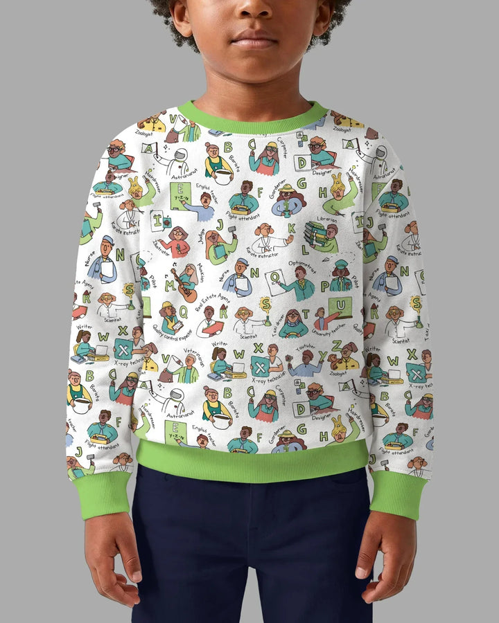 Jobs Alphabet Bamboo Crewneck Sweatshirt