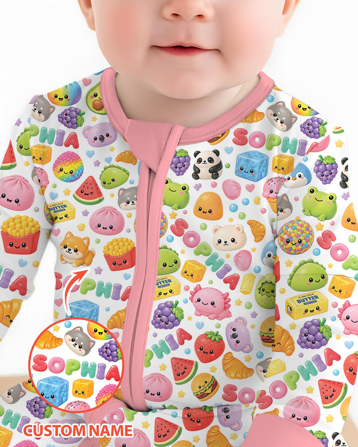 Just A Girl Who Loves Squishies Custom Name Bamboo Convertible Zippy