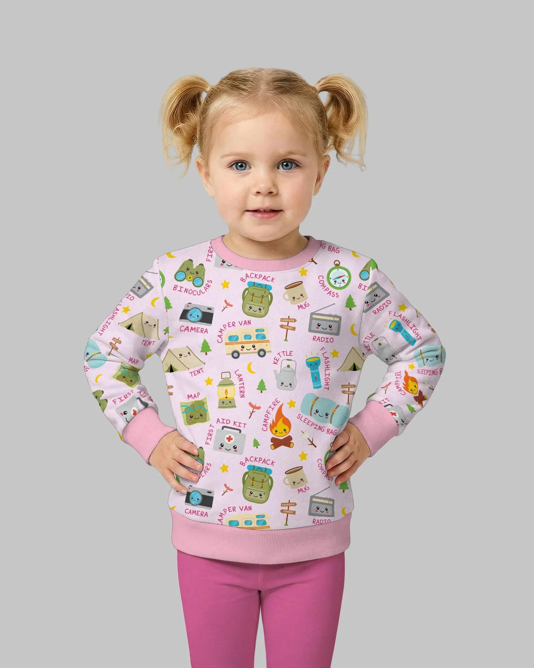 Little Camp Adventure Family Matching Crewneck Sweatshirt