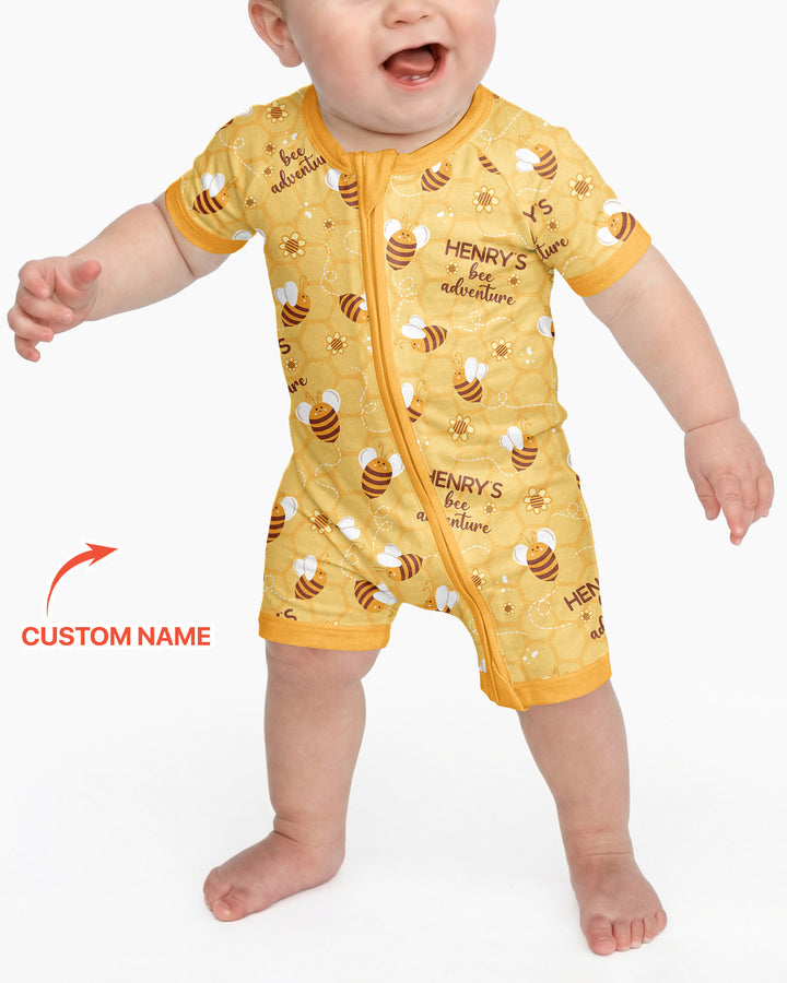 Custom Name Bee Back To School Bamboo Shorty Zippy