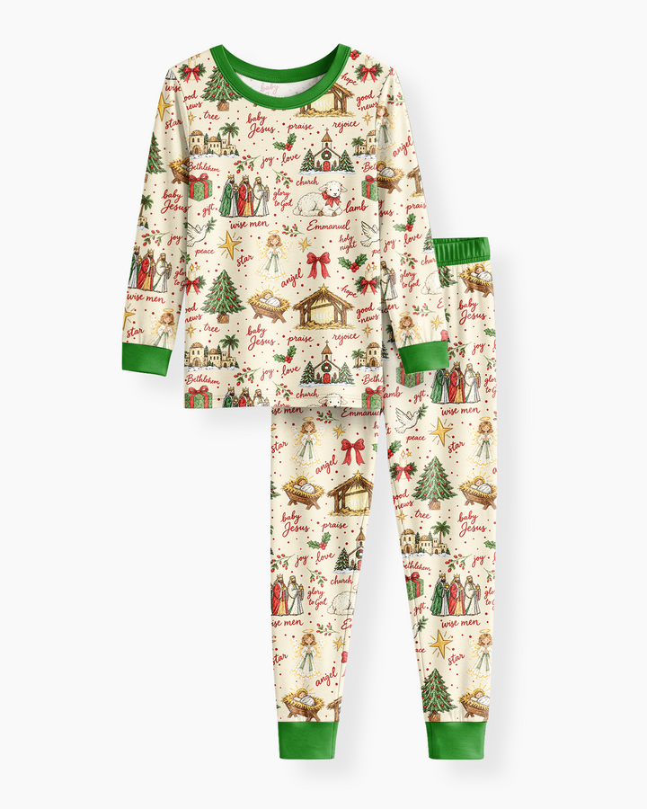 Tis The Season Family Matching Bamboo Two Piece Long Sleeve Pajama Set