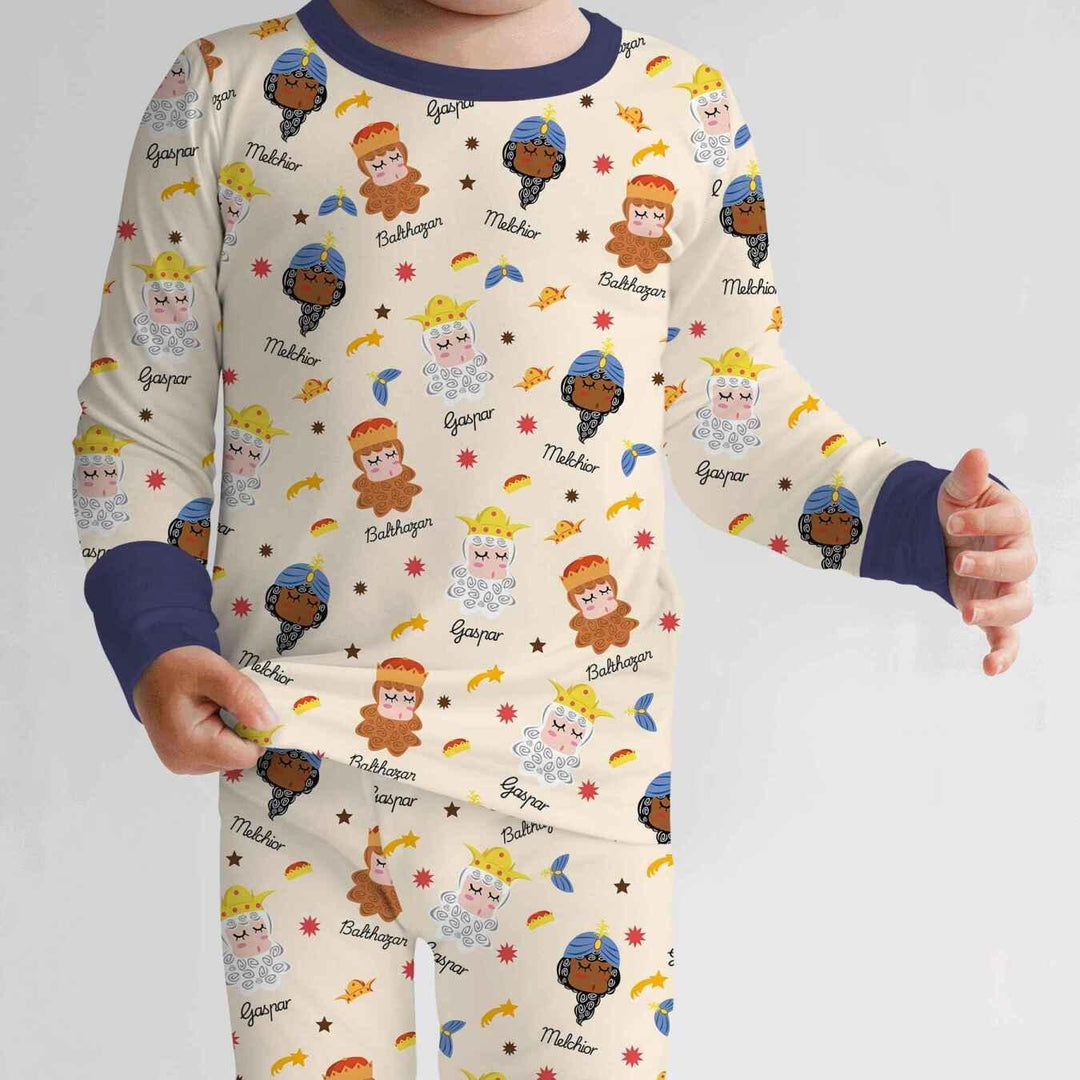 Tres Reyes Magos Bamboo Two Piece Long Sleeve Pajama Set