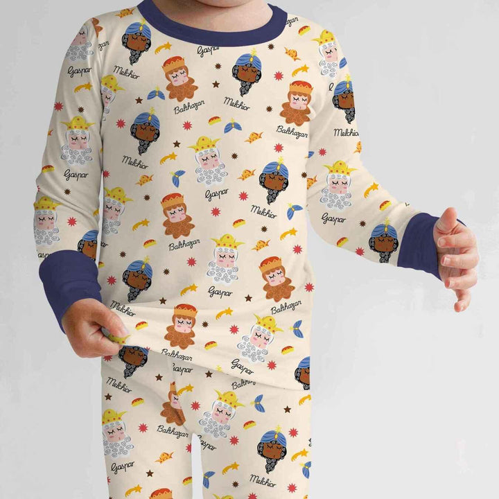 Tres Reyes Magos Bamboo Two Piece Long Sleeve Pajama Set