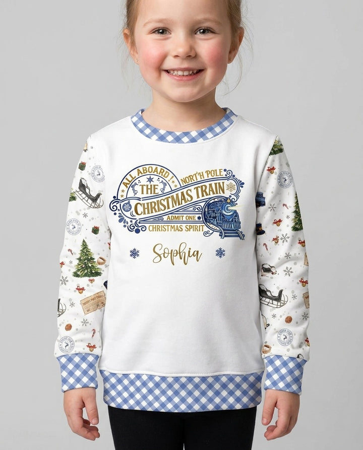 Custom Name North Pole Adventure Bamboo Crewneck Sweatshirt