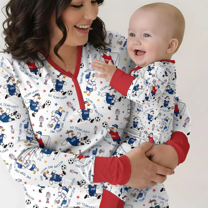 USA Soccer Goose Family Matching Bamboo Convertible Zippy