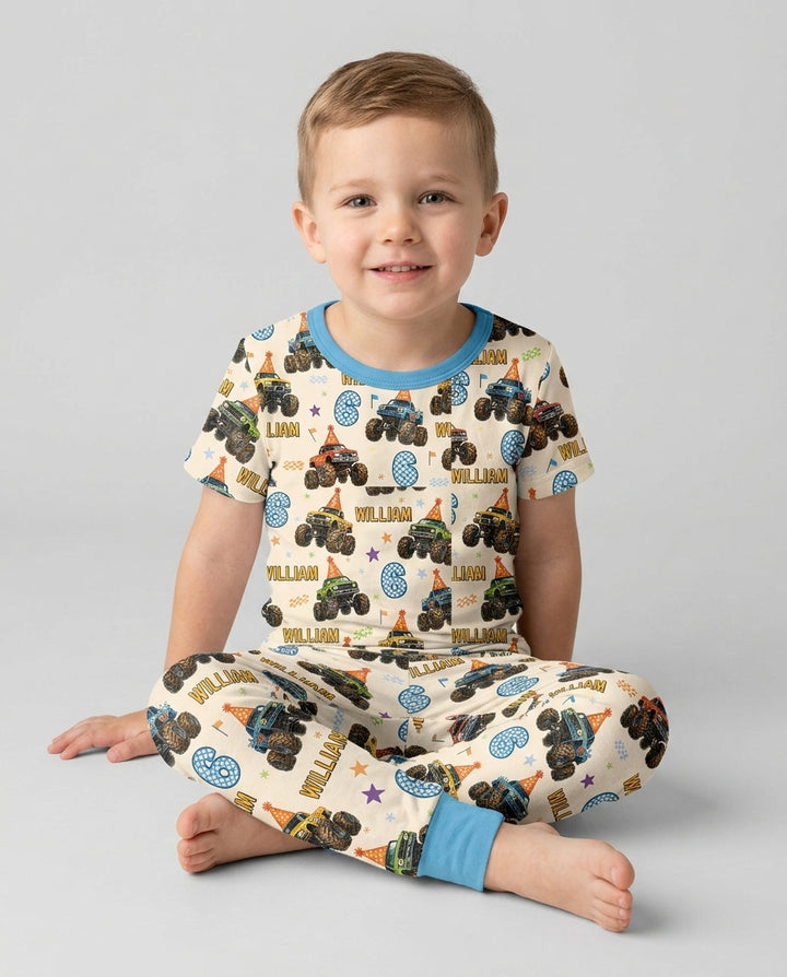 CUSTOM Template Bamboo Two Piece Short Sleeve Pyjamas Set