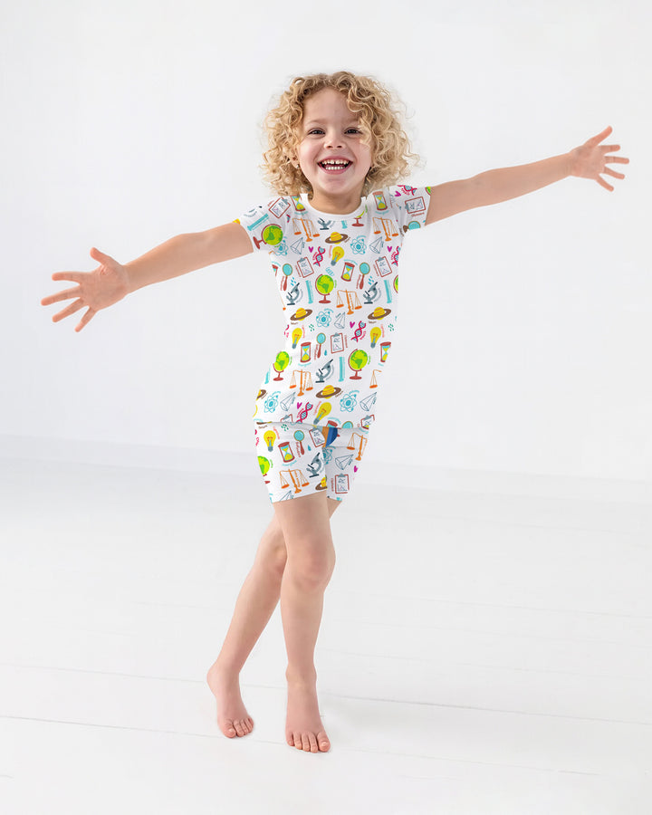 Template Bamboo Two Piece Short Sleeve Shorts Pyjamas Set