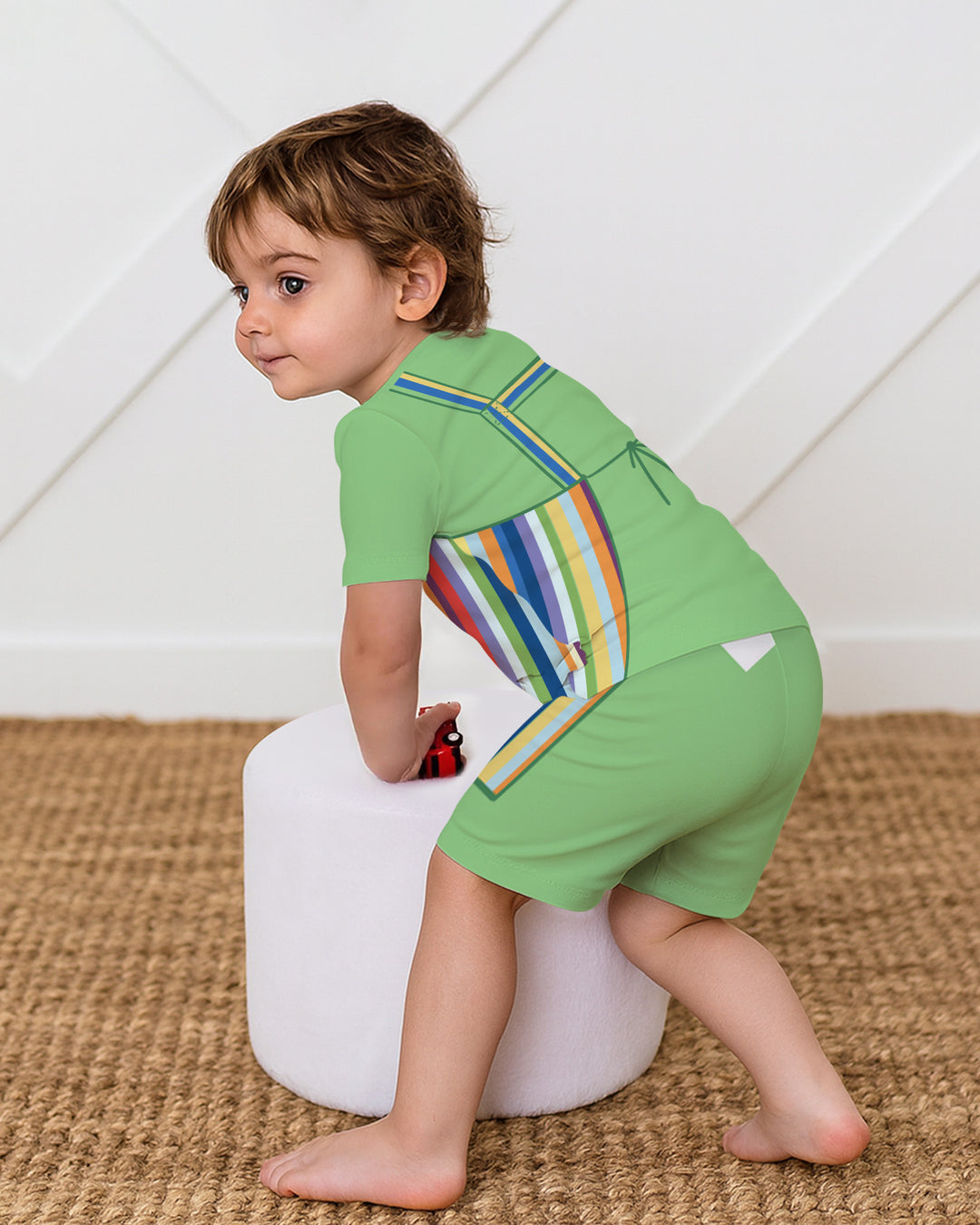 Template Bamboo Two Piece Short Sleeve Shorts Pyjamas Set