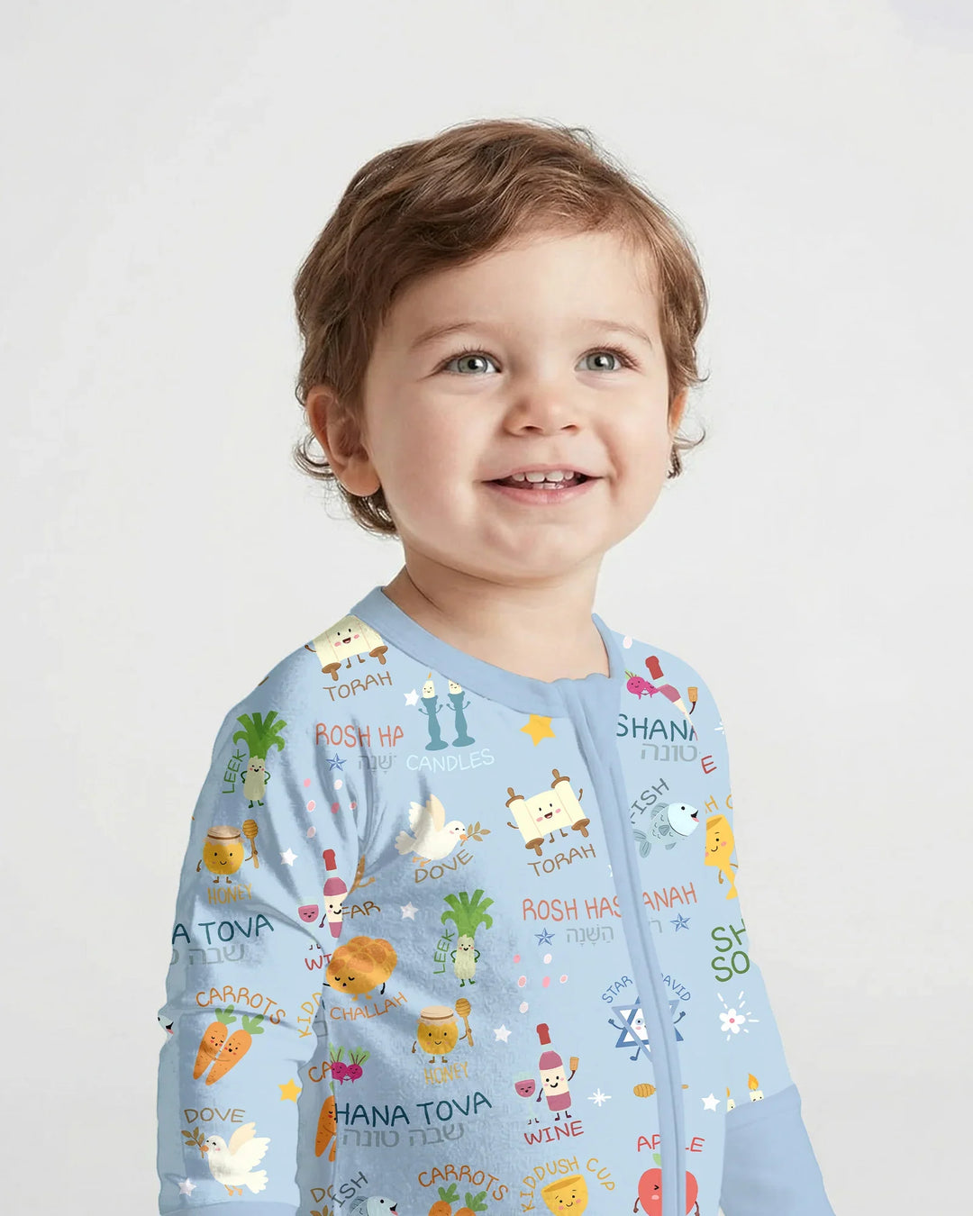 Family Rosh Hashanah Matching Bamboo Convertible Zippy