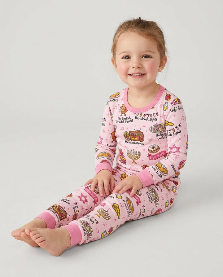 Hanukkah Night Bamboo Two Piece Long Sleeve Pajama Set