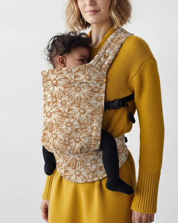 Warm Sand Floral Texture Baby Carrier