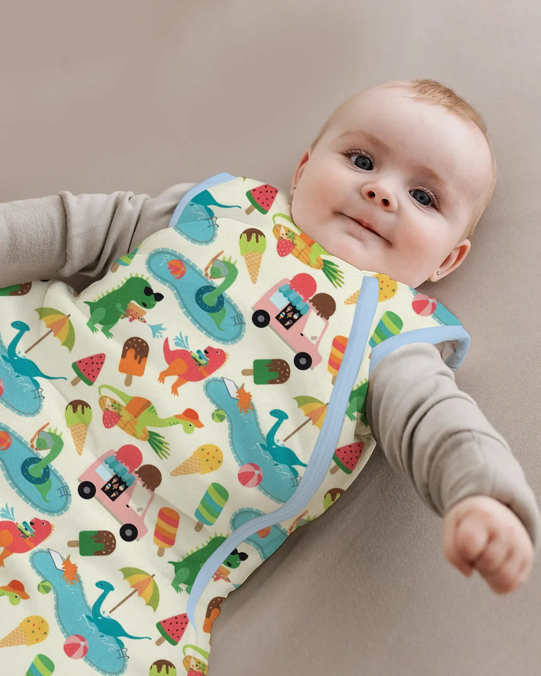 Dino Summer Splash Bamboo Sleep Bag