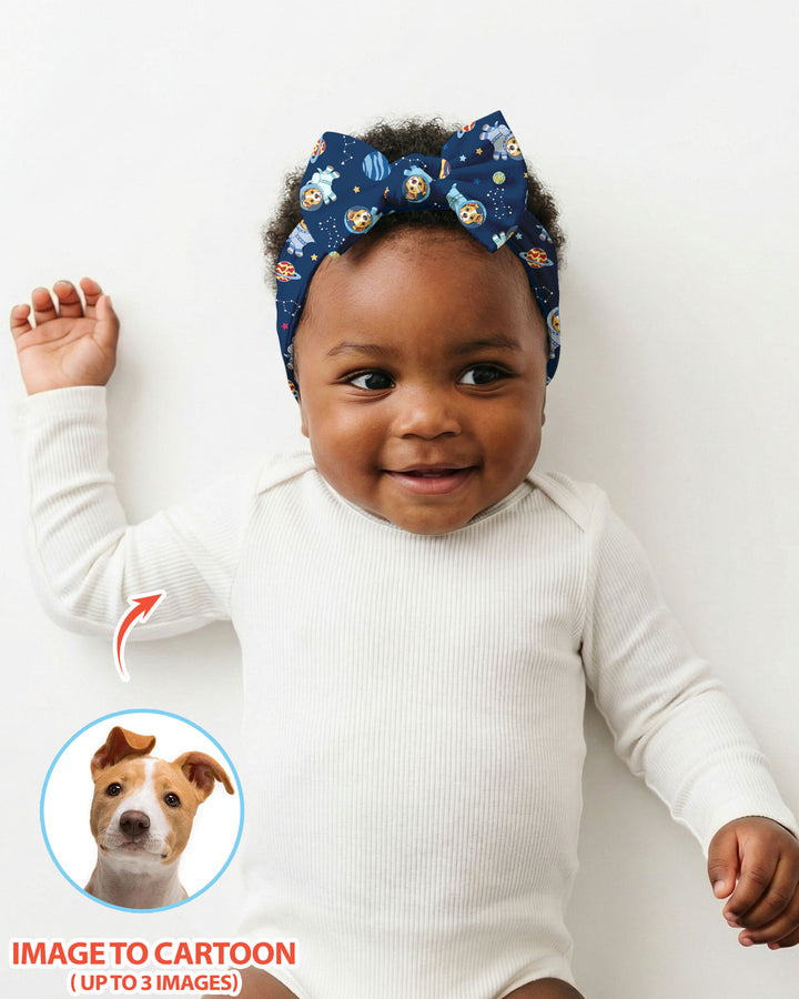 Astronaut Custom Pet Image Family Matching Headband
