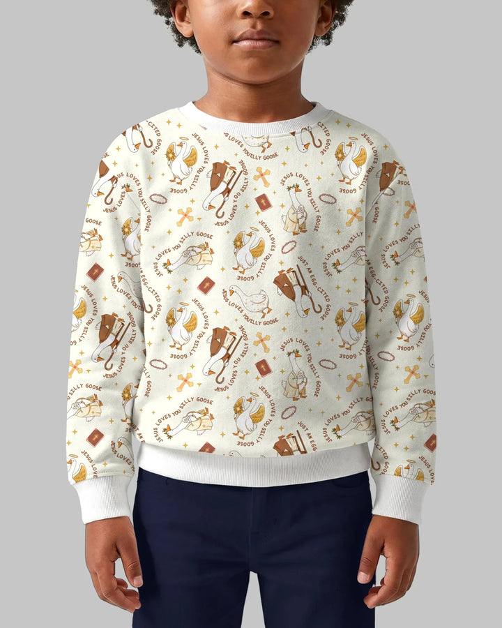 Jesus Loves You Silly Goose Bamboo Crewneck Sweatshirt