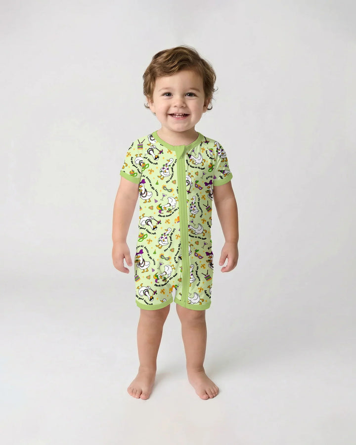 Mardi Gras Silly Goose Bamboo Shorty Zippy