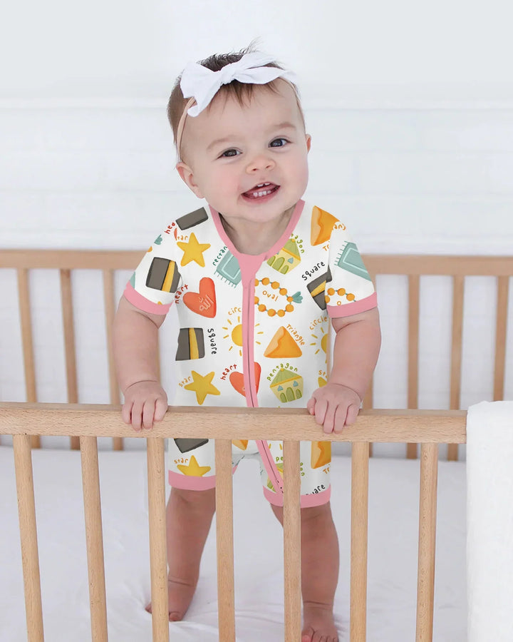 Islamic Shapes Bamboo Shorty Zippy