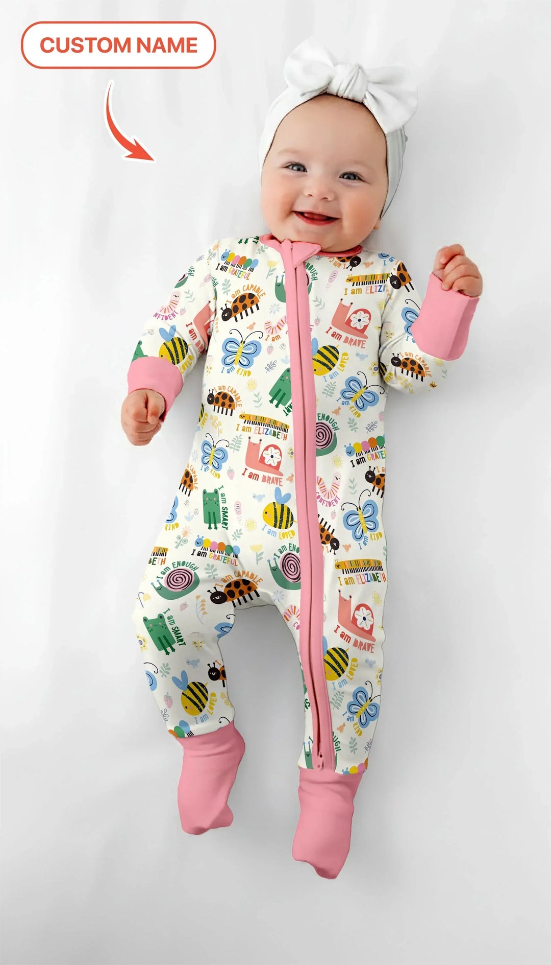 Spring Garden Custom Name Bamboo Convertible Zippy