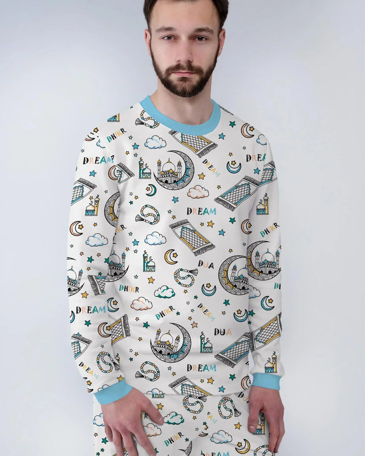 Dua, Dhikr, Dream Matching Family Bamboo Men's Pajama Set