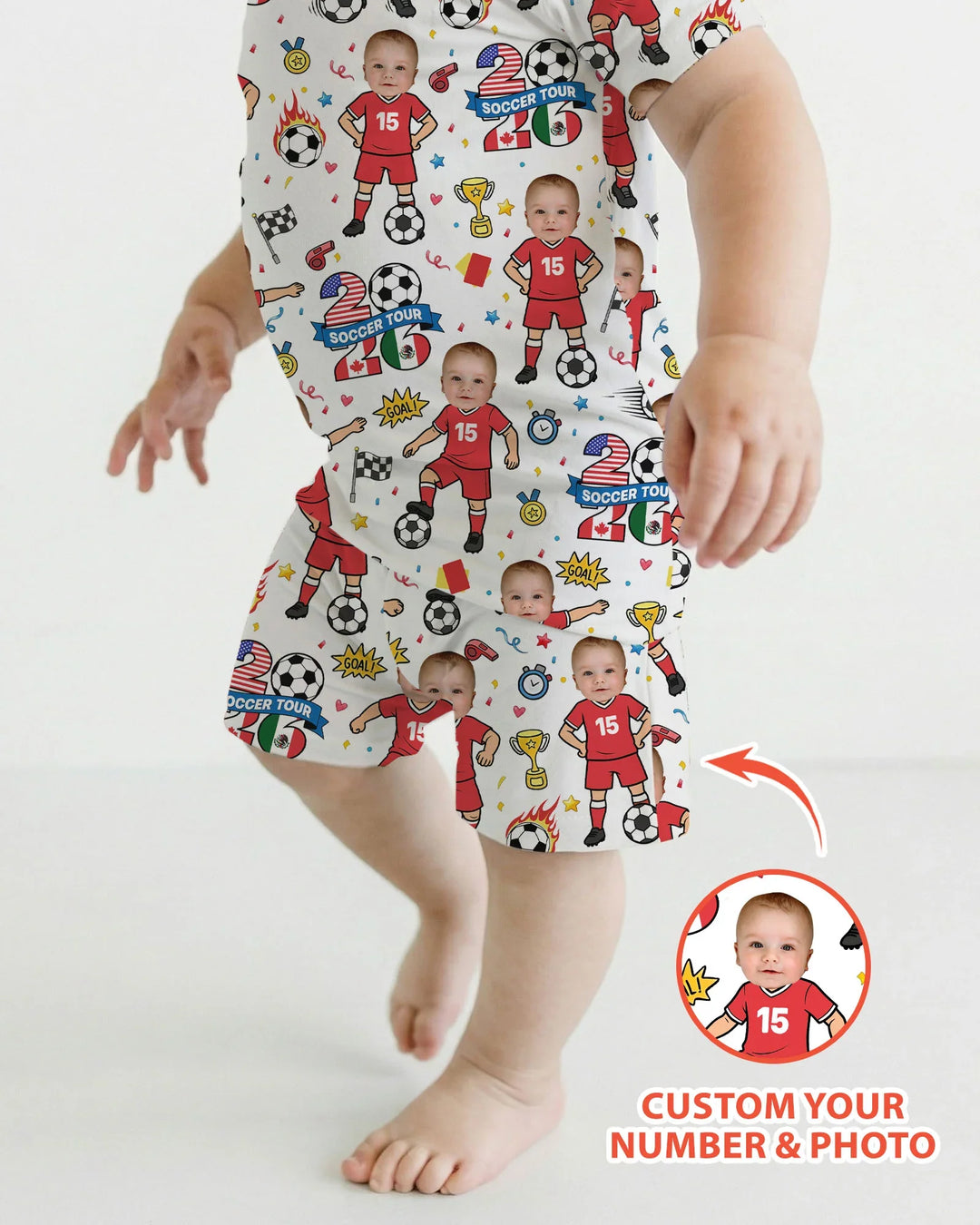 Soccer Tour 2026 Best Player Bamboo Two Piece Short Sleeve Shorts Pajama Set