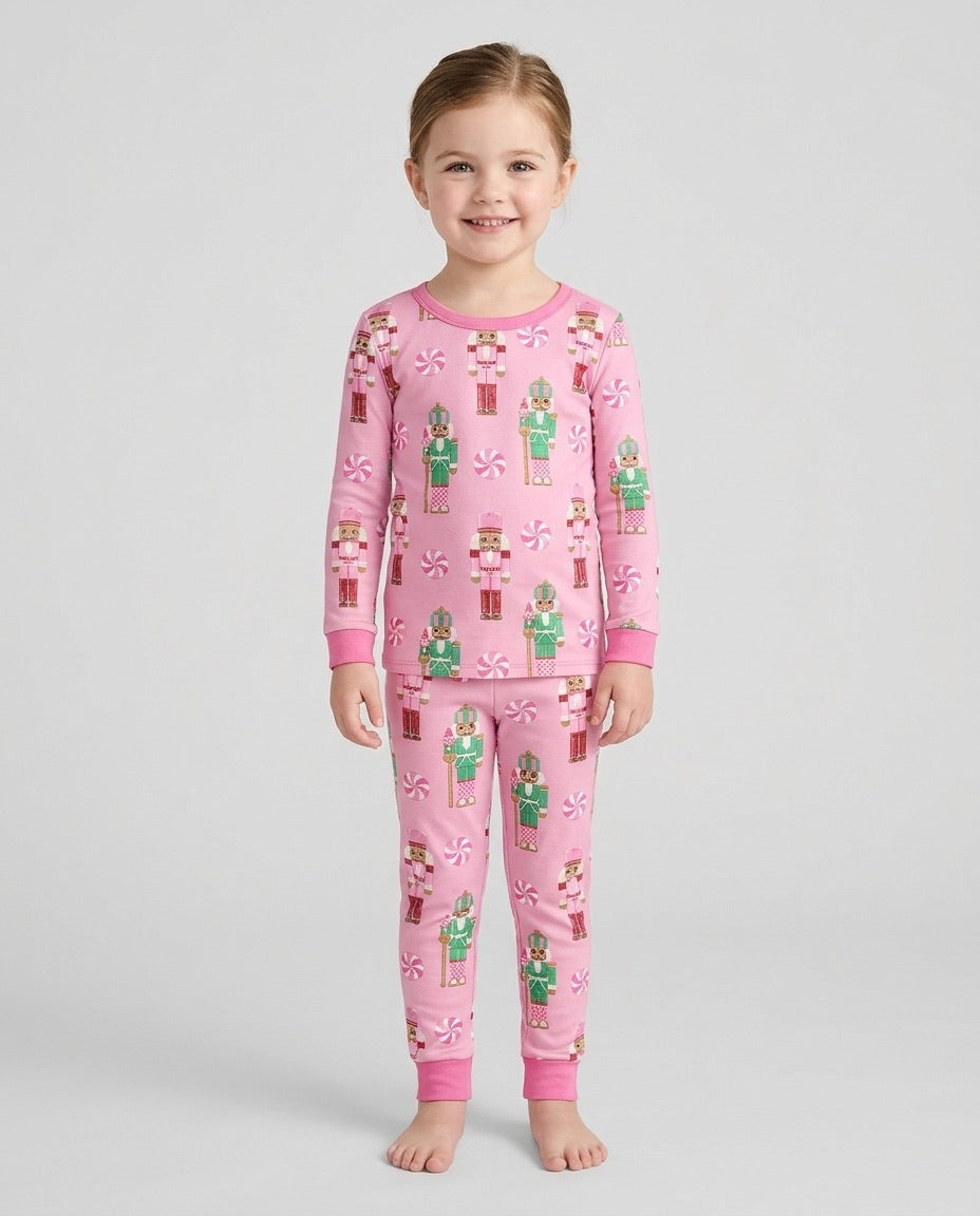Pink Nutcracker Dreams Bamboo Two Piece Long Sleeve Pajama Set