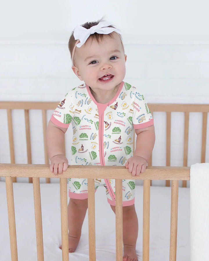 Happy Passover Matching Family Bamboo Shorty Zippy
