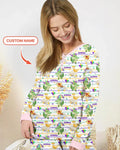 Happy Mardi Gras Adventure Family Matching Bamboo Women Pajama Set