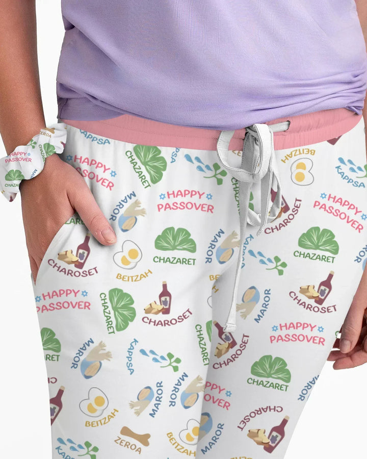 Happy Passover Matching Family Bamboo Women Pajama Set