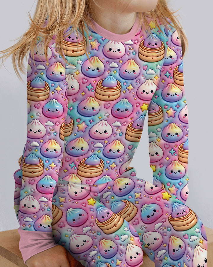 Glitter Dumpling Galaxy Bamboo Two Piece Long Sleeve Pajama Set