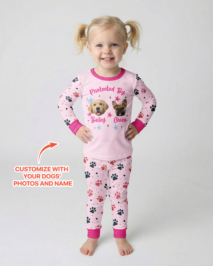 Cute Pet Photo Bamboo Two Piece Long Sleeve Pajama Set