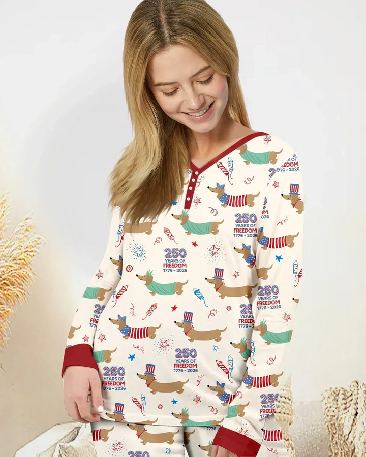 250 Years Of Freedom Bamboo Women Pajama Set