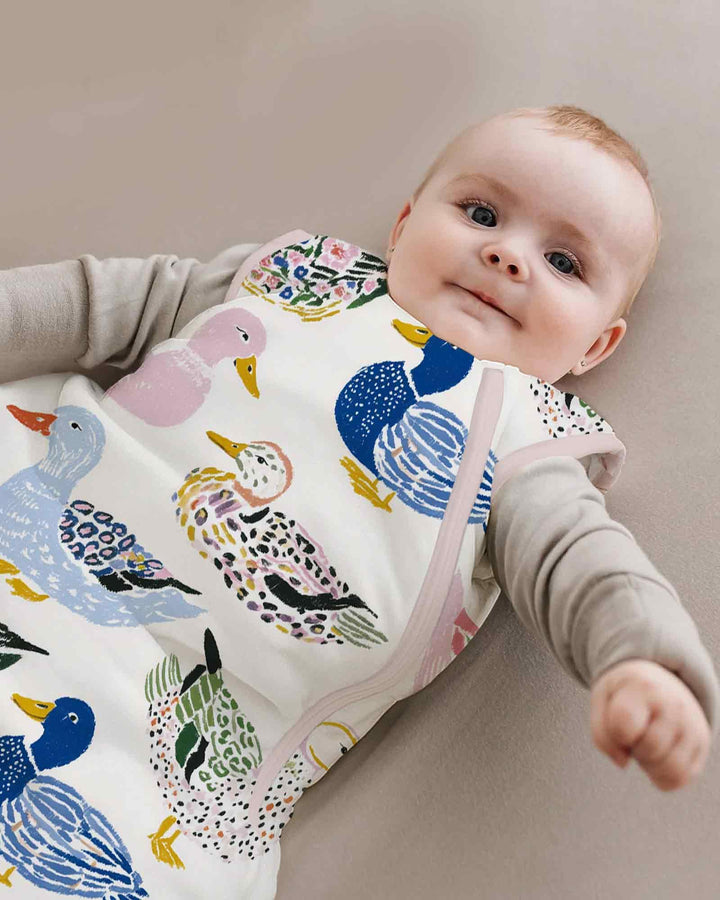 Whimsical Garden Ducks Bamboo Sleep Bag