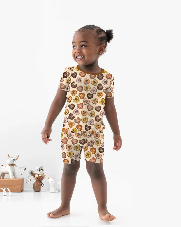 Black Month History Family Matching Bamboo Two Piece Short Sleeve Shorts Pajama Set