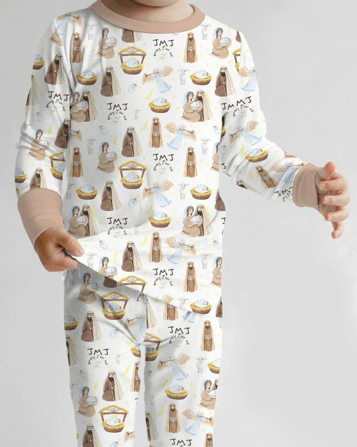 Holy Family Bamboo Two Piece Long Sleeve Pajama Set