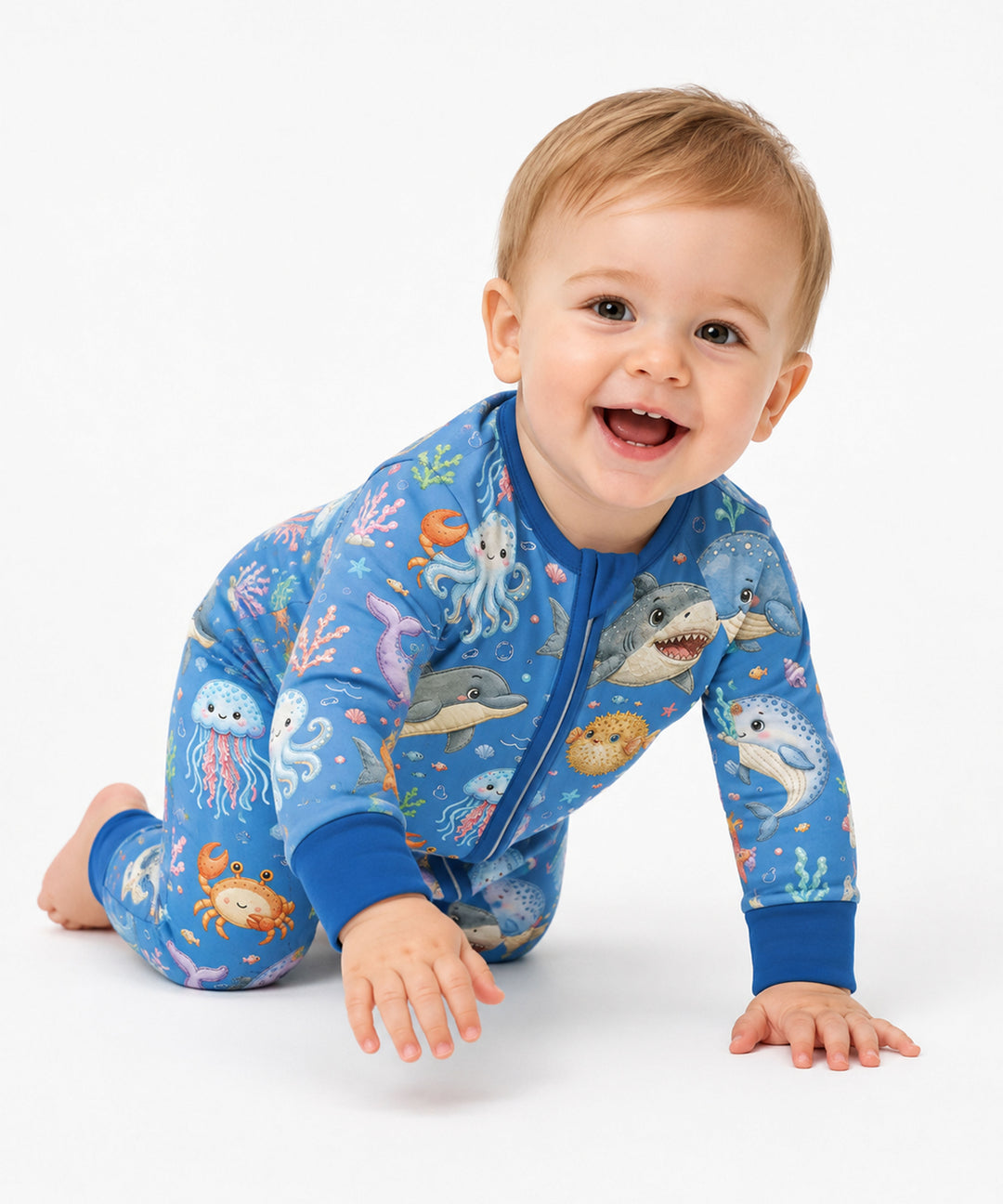 Cute Ocean Animals Bamboo Convertible Zippy