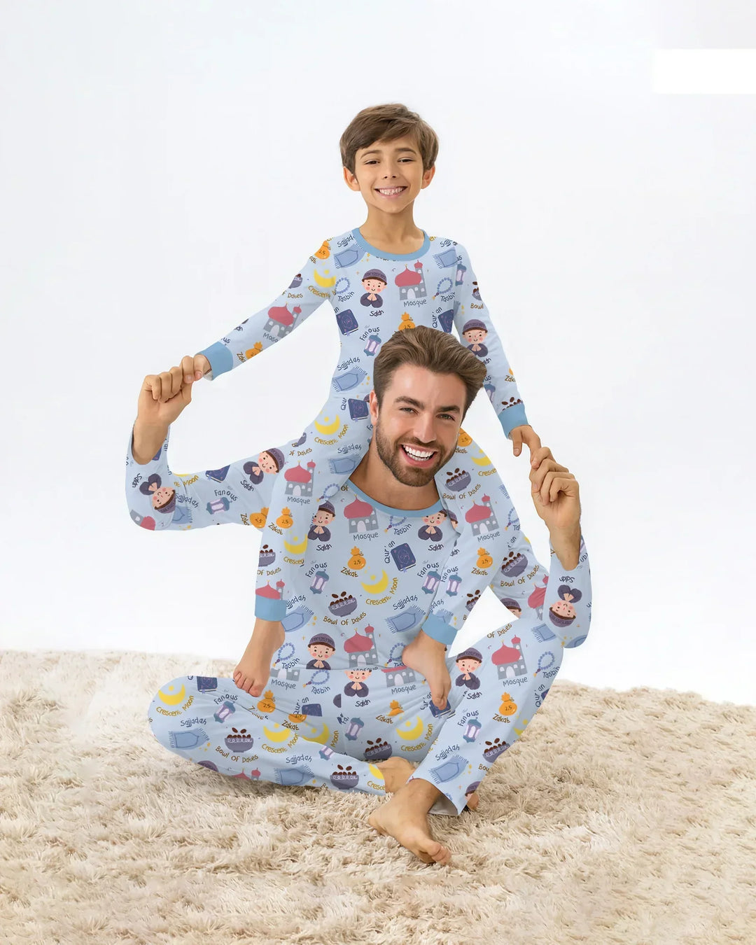 Happy Ramadhan Bamboo Two Piece Short Sleeve Pajama Set