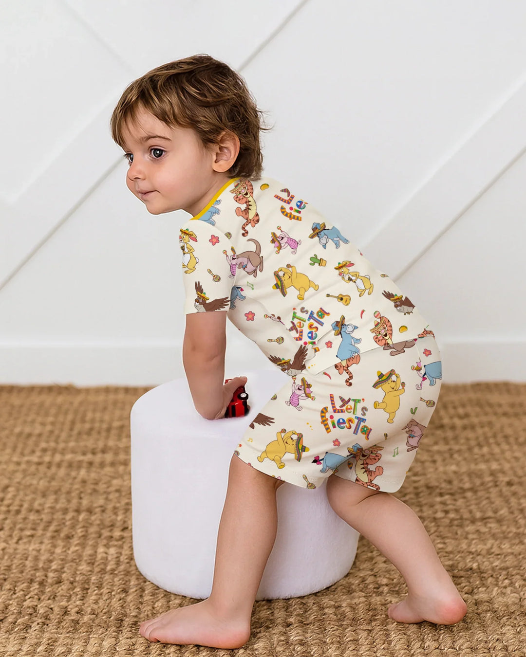 Let's Fiesta Bamboo Two Piece Short Sleeve Shorts Pajama Set