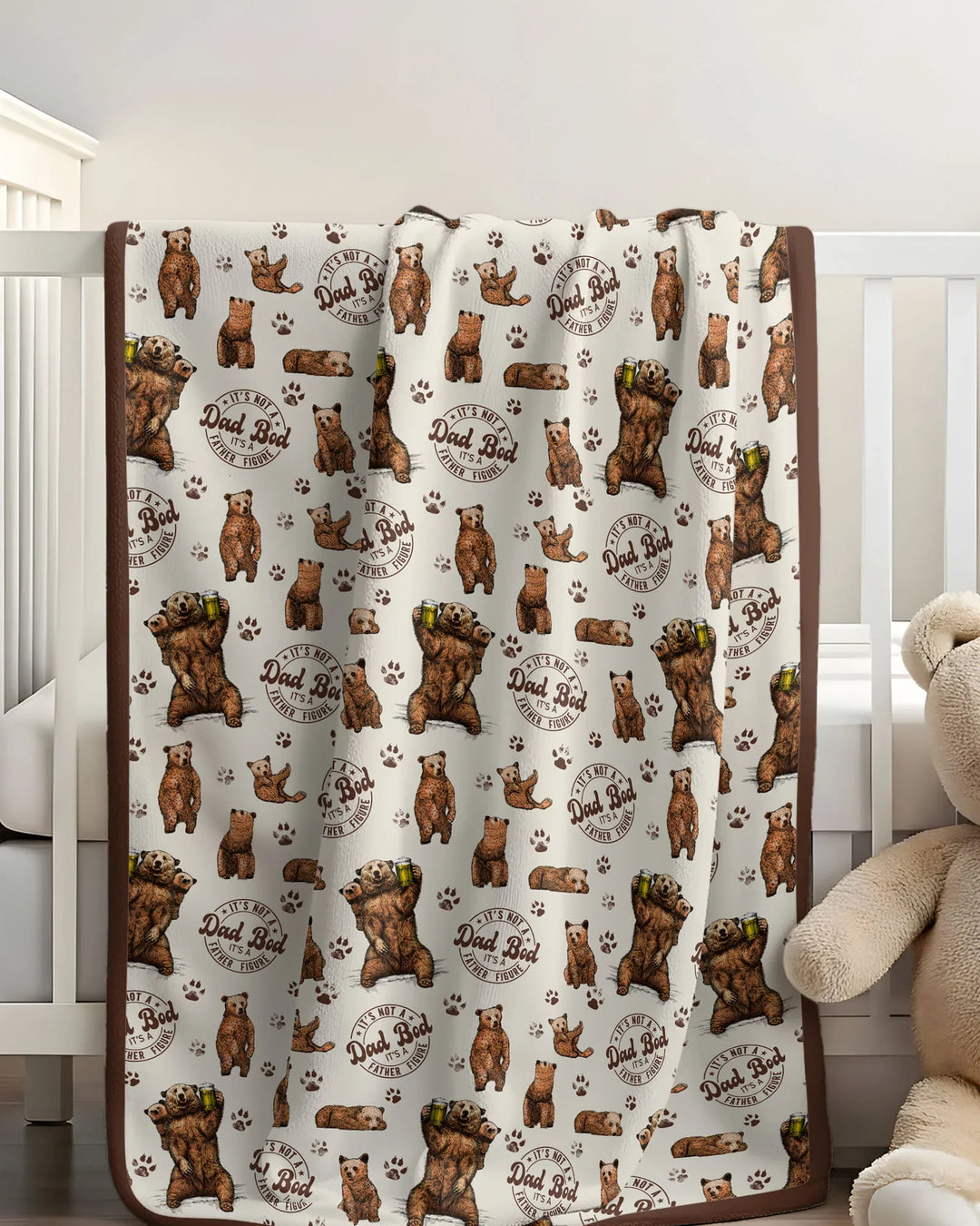 Daddy Bear It's Not A Dad Bod Bamboo Blanket