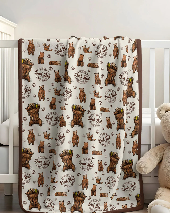 Daddy Bear It's Not A Dad Bod Bamboo Blanket