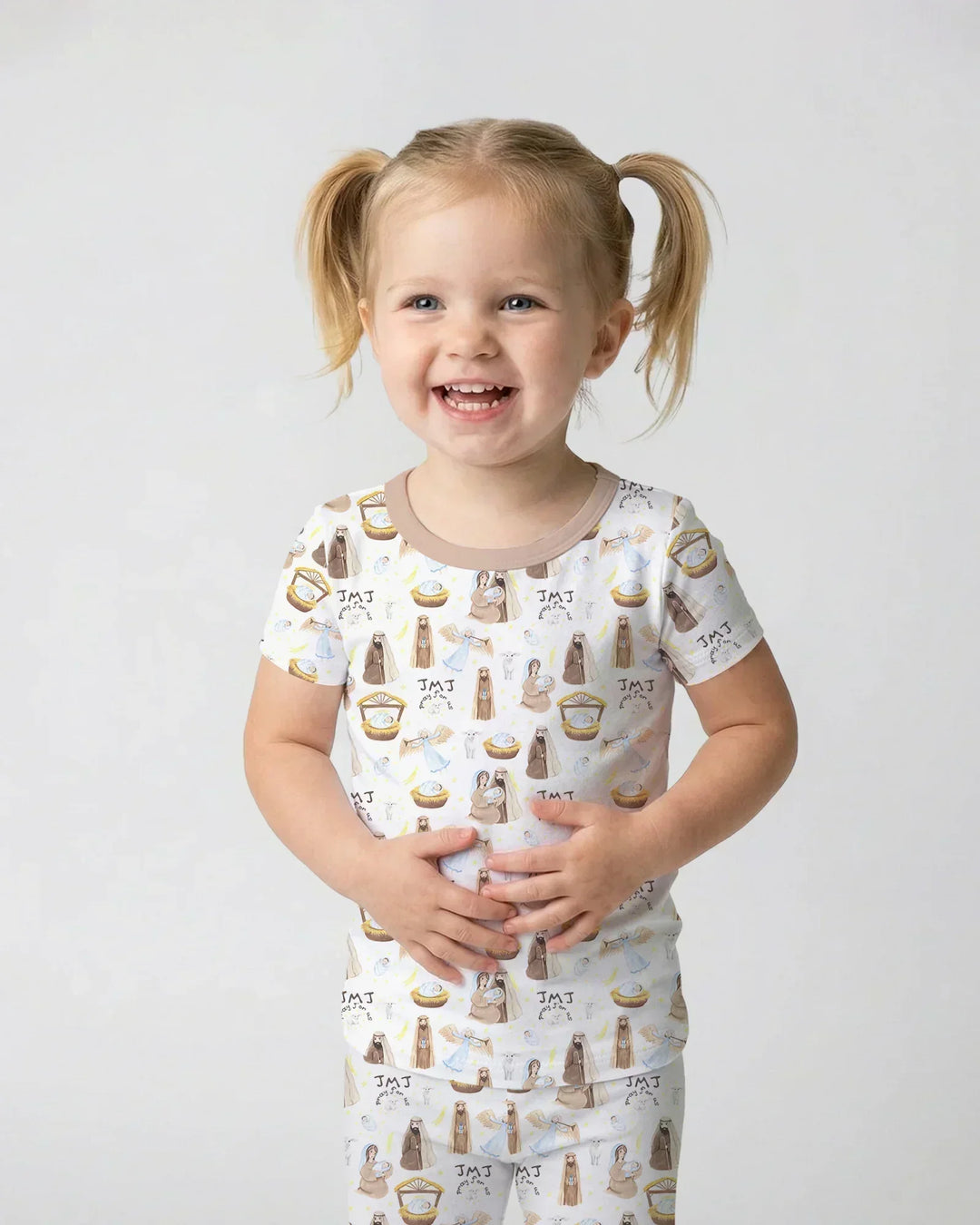 Holy Family Bamboo Two Piece Short Sleeve Pajama Set