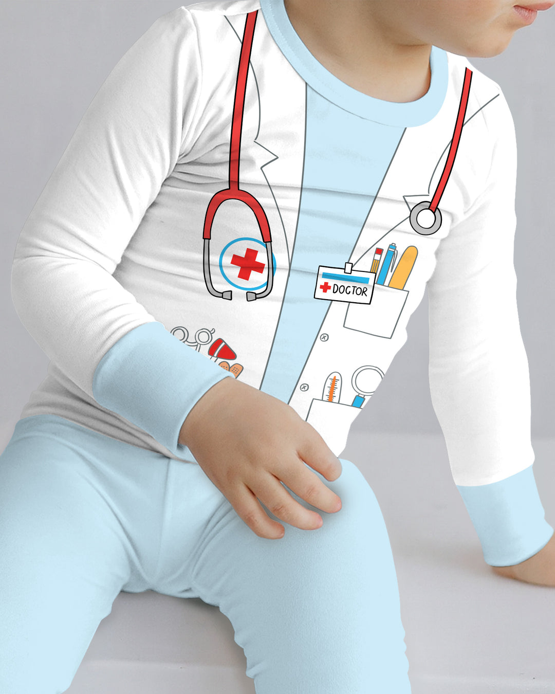Template Bamboo Two Piece Long Sleeve Pyjamas Set