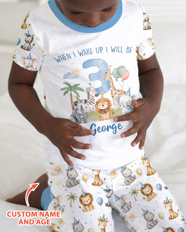 CUSTOM Template Bamboo Two Piece Short Sleeve Pyjamas Set