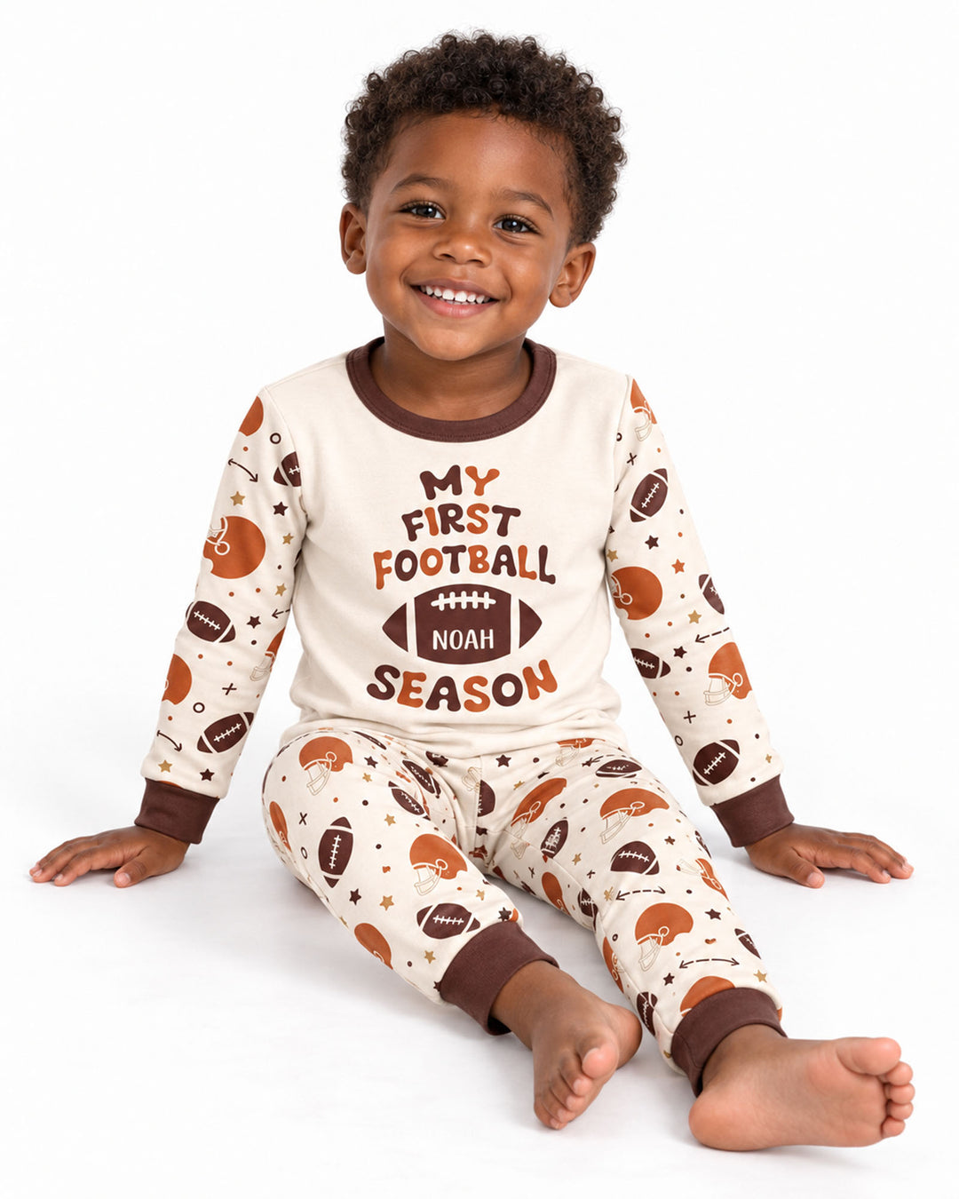 My First Football Season Bamboo Two Piece Long Sleeve Pajama Set