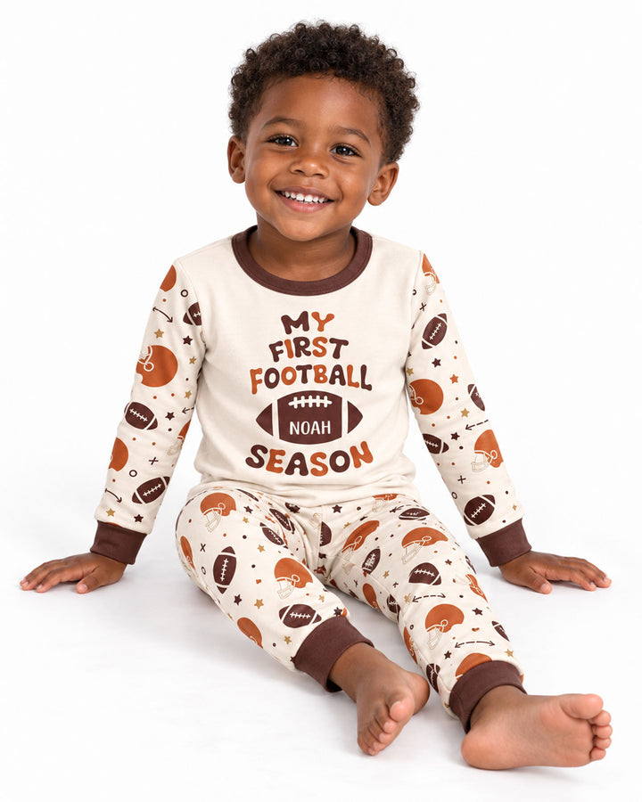 My First Football Season Bamboo Two Piece Long Sleeve Pajama Set