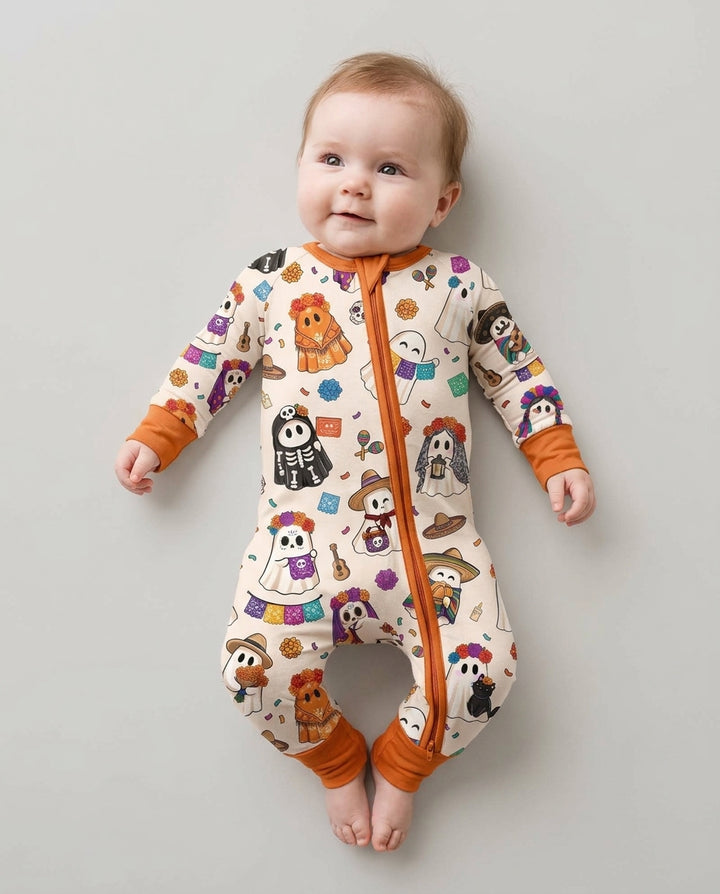 Dia De Los Muertos Mexican Ghost Bamboo Convertible Zippy